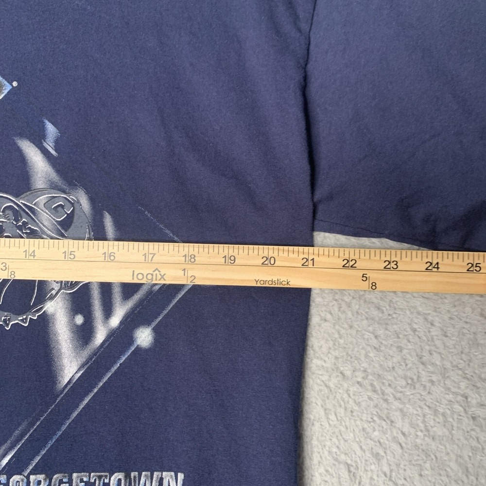 VTG 90's Georgetown Hoyas College Basketball T Shirt Sz L Made USA Single Stitch - Picture 9 of 10